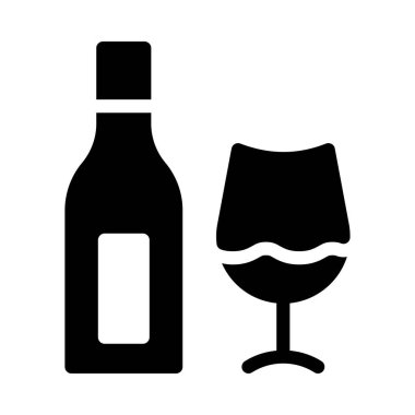şarap ikonu vektör illüstrasyonu