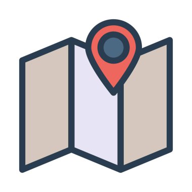 harita pin ikonu vektör illüstrasyonu