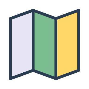 harita simgesi vektör illüstrasyonu