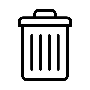 Çöp kutusu simgesini vektör çizim 