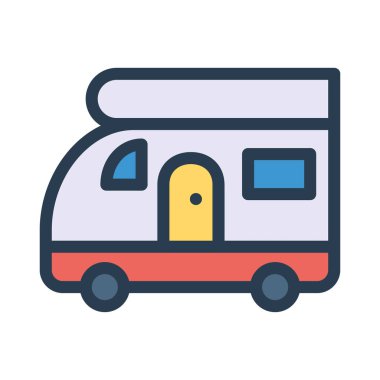 bus simgesi vektör illüstrasyonu