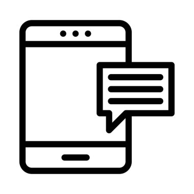 Sohbet simgesi vektör illüstrasyonu 