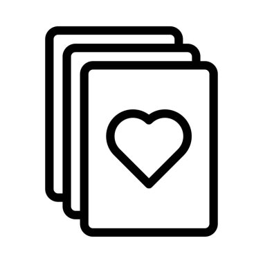 Kalp ikonu vektör illüstrasyonu