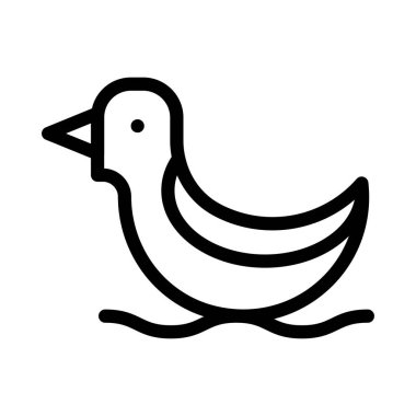 ördek simgesi vektör illüstrasyonu 