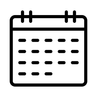 Takvim simgesi vektör illüstrasyonu 