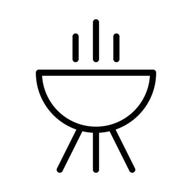 Barbekü ikonu vektör illüstrasyonu 