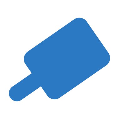 dondurma düz simgesi beyaz arka plan üzerinde izole mavi renkte