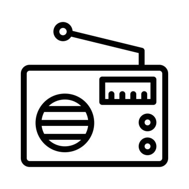 radyo simgesi vektör illüstrasyonu 