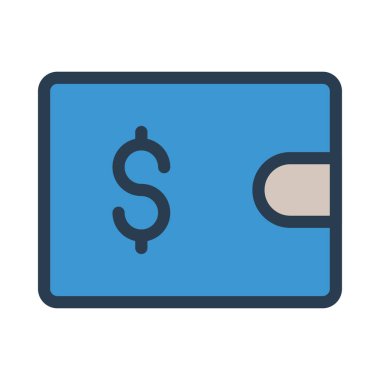 cüzdan ikonu vektör illüstrasyonu