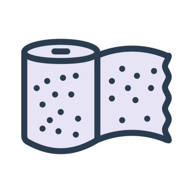 tuvalet kağıdı ikonu vektör illüstrasyonu