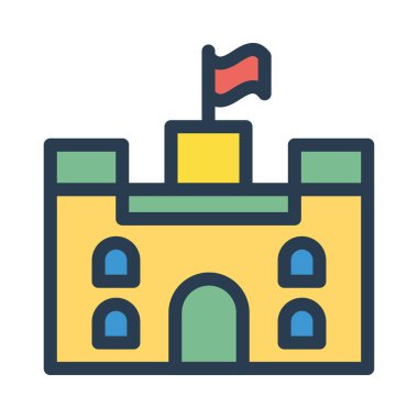 kale ikonu vektör illüstrasyonu