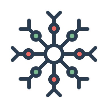 kar Tanesi simgesi vektör çizimi