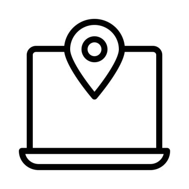 harita pin ikonu vektör illüstrasyonu 