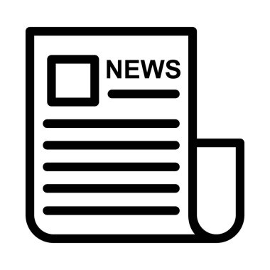 gazete simgesi vektör illüstrasyonu 