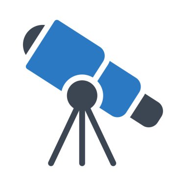 teleskop simgesi vektör illüstrasyonu 