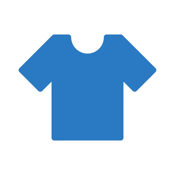 Camiseta Plana Icono Color Azul Aislado Sobre Fondo Blanco — Archivo Imágenes Vectoriales