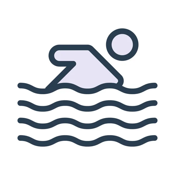 Schwimmen Symbol Vektor Illustration — Stockvektor