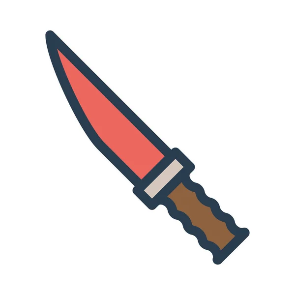 Cuchillo Icono Vector Ilustración — Archivo Imágenes Vectoriales