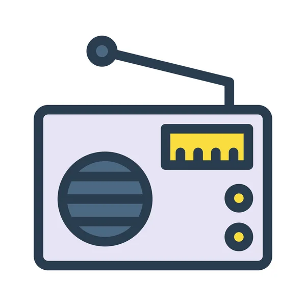 Icono Radio Vector Ilustración — Archivo Imágenes Vectoriales