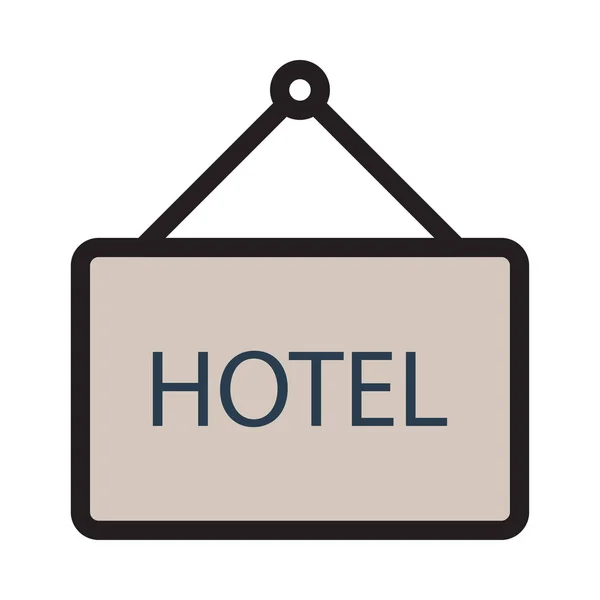 Icono Del Hotel Vector Ilustración — Archivo Imágenes Vectoriales