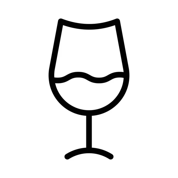 Icône Verre Vin Illustration Vectorielle — Image vectorielle