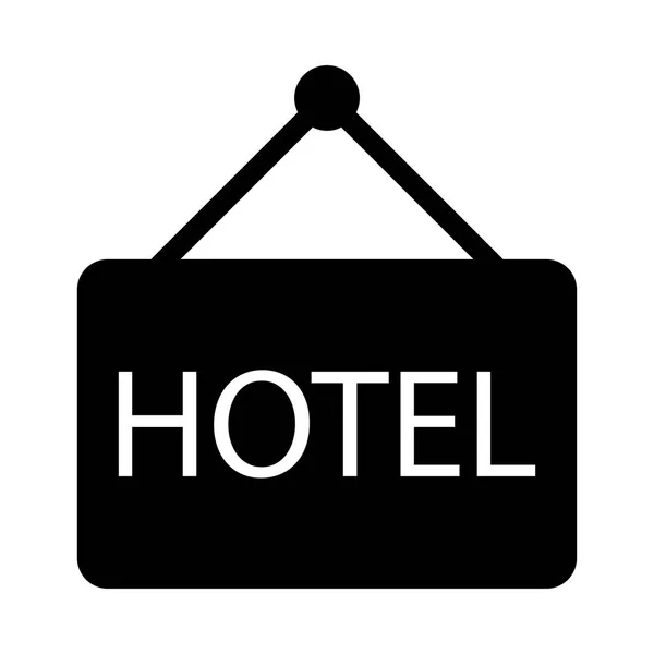 Icono Del Hotel Vector Ilustración — Archivo Imágenes Vectoriales