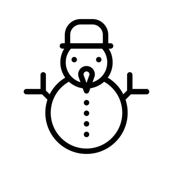 Snowman Icon Vector Illustration — Stock Vector