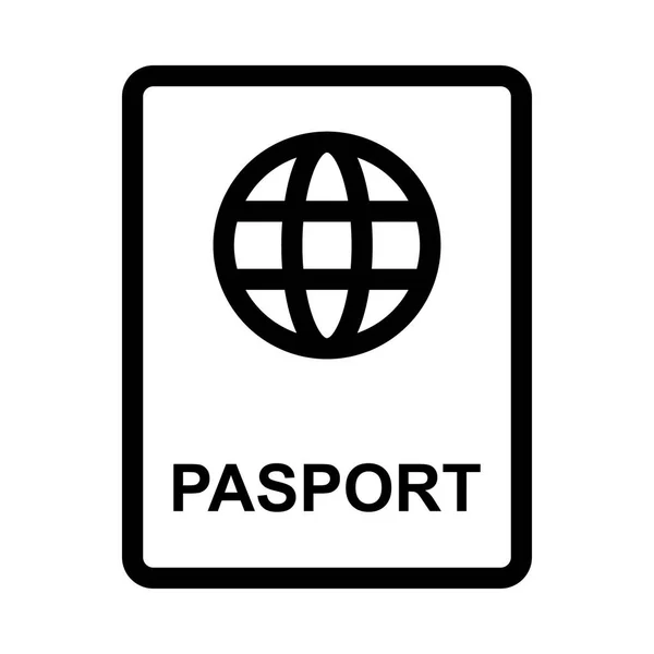 Paspoort Pictogram Vectorillustratie — Stockvector