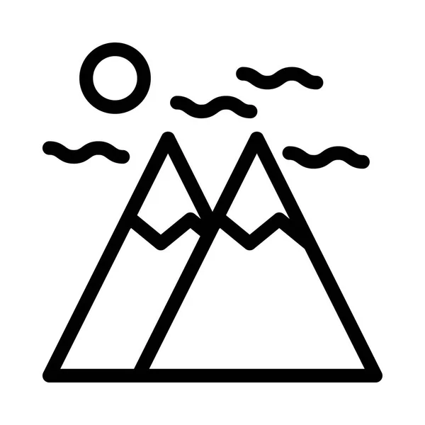 山のアイコンベクトル図 — ストックベクタ