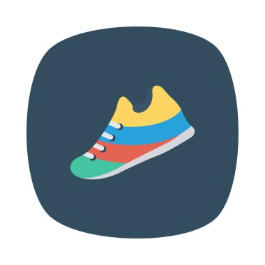 spor ayakkabı simge vektör çizim 