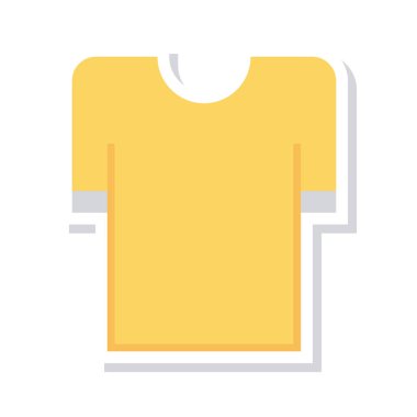 Beyaz arka plan üzerinde izole giysi düz simgesi 