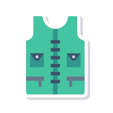 yelek simge vektör çizim 