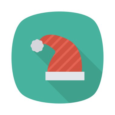 Santa şapka simge vektör çizim 