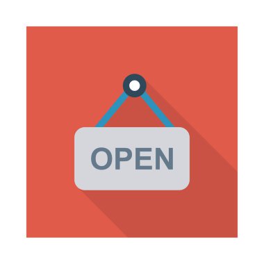 Açık işareti vektör çizim 