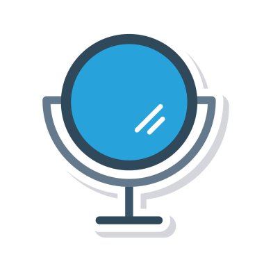 Ayna simgesi vektör illüstrasyonu 