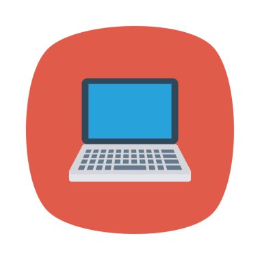 Dizüstü bilgisayar simgesi vektör çizimi 