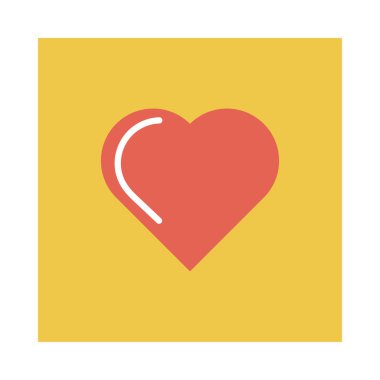 Kalp ikonu vektör illüstrasyonu 