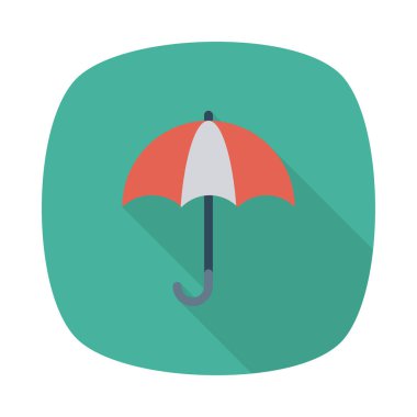 şemsiye simgesi vektör illüstrasyonu  