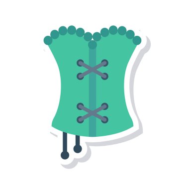 Beyaz arka plan üzerinde izole gri ve yeşil renklerde kadın korse