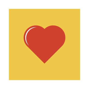 Kalp ikonu vektör illüstrasyonu 