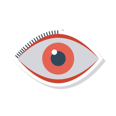 Göz simgesi vektör illüstrasyonu 