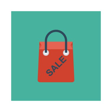 Satılık çanta simge vektör çizim 