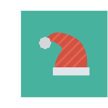Santa şapka simge vektör çizim 