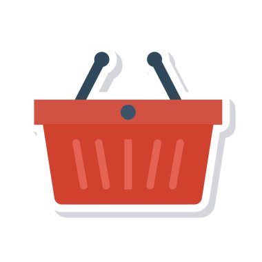 Sepet ikonu vektör illüstrasyonu 