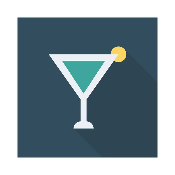 Cocktail Pictogram Vector Illustratie — Stockvector
