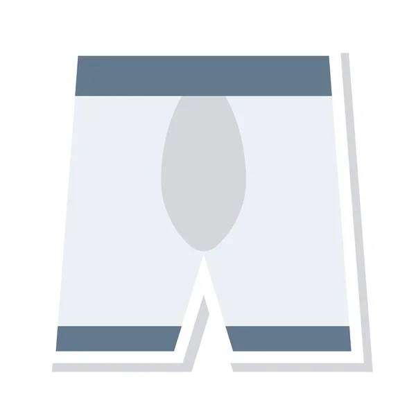 Underpants Flat Icon Grey Color Isolated White Background — Stock Vector