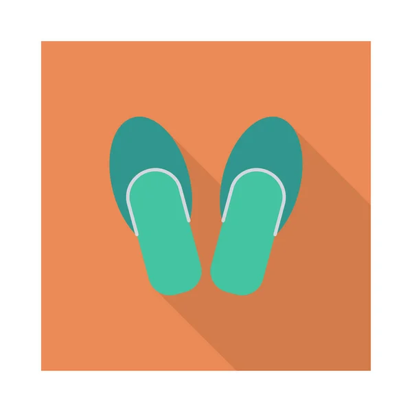 Pantofole Icona Vettoriale Illustrazione — Vettoriale Stock