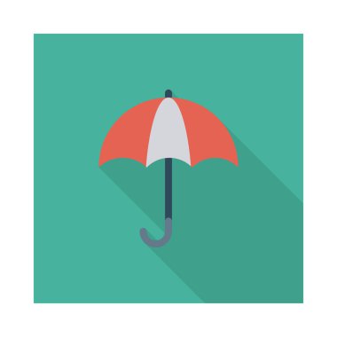 şemsiye simgesi vektör illüstrasyonu  