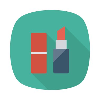 yeşil daire beyaz arka plan üzerinde izole kırmızı ve gri ruj düz simgesi  