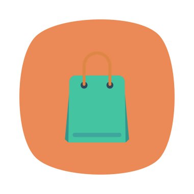 Alışveriş poşeti ikon vektör illüstrasyonu 